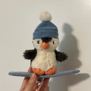 Jellycat Peanut Penguin Snowboarding NWT VHTF